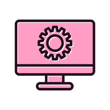 vektör simgesi modern basit ve temiz dişli ayarlanıyor