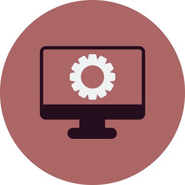 vektör simgesi modern basit ve temiz dişli ayarlanıyor