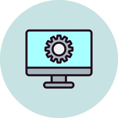 vektör simgesi modern basit ve temiz dişli ayarlanıyor