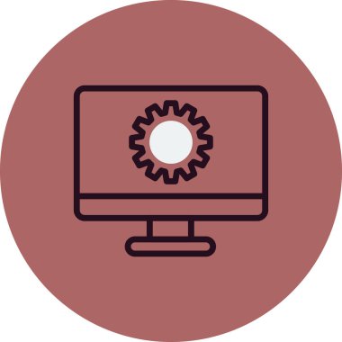 vektör simgesi modern basit ve temiz dişli ayarlanıyor