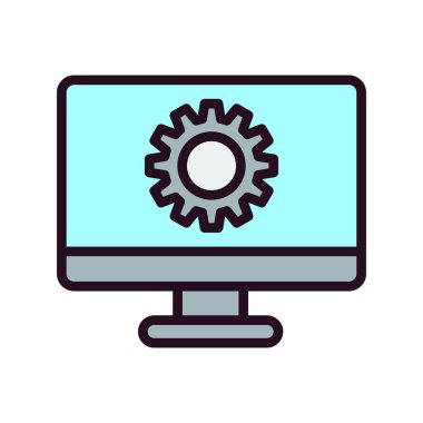 vektör simgesi modern basit ve temiz dişli ayarlanıyor