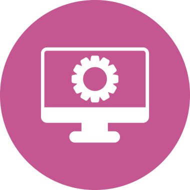 vektör simgesi modern basit ve temiz dişli ayarlanıyor