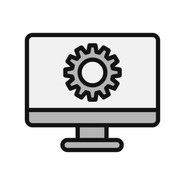 vektör simgesi modern basit ve temiz dişli ayarlanıyor