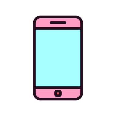 Akıllı telefon simgesi, vektör illüstrasyon tasarımı