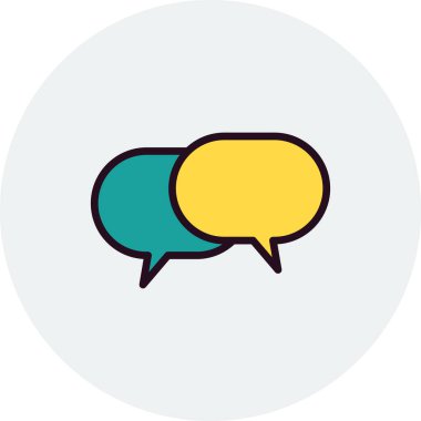 İleti sohbet baloncukları ikon vektör illüstrasyonu