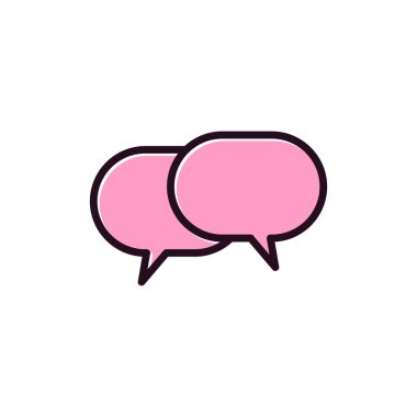 İleti sohbet baloncukları ikon vektör illüstrasyonu