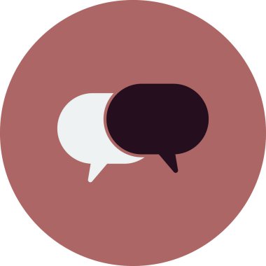 İleti sohbet baloncukları ikon vektör illüstrasyonu