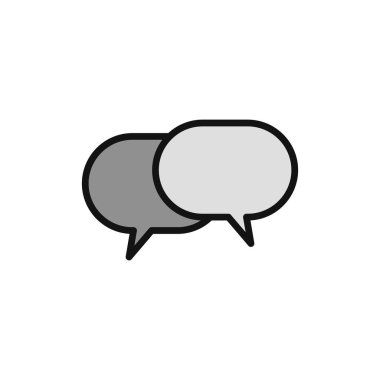 İleti sohbet baloncukları ikon vektör illüstrasyonu