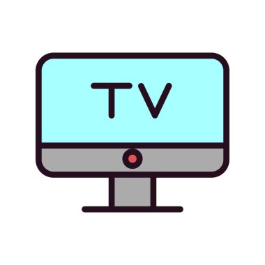 television vector icon. flat style illustration