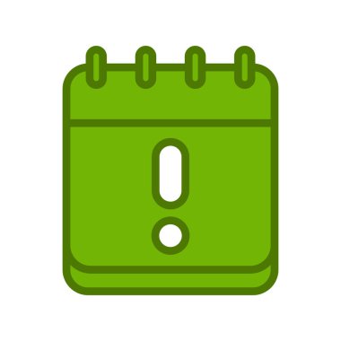 Uyarı takvimi basit simgesi, vektör illüstrasyonu