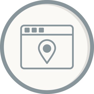 Kişisel ve ticari kullanım için konum illüstrasyon simgesi