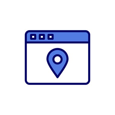 Kişisel ve ticari kullanım için konum illüstrasyon simgesi