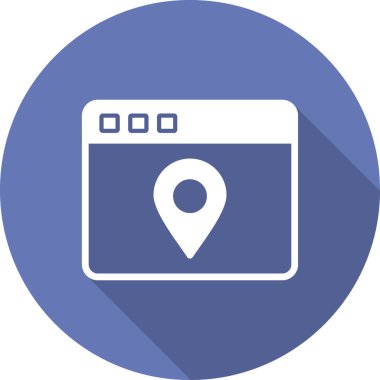 Kişisel ve ticari kullanım için konum illüstrasyon simgesi