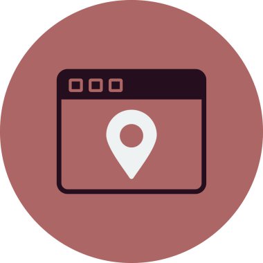 Kişisel ve ticari kullanım için konum illüstrasyon simgesi