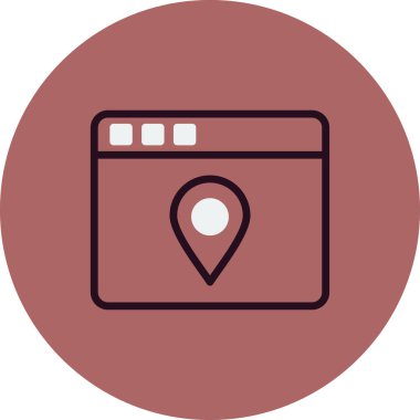 Kişisel ve ticari kullanım için konum illüstrasyon simgesi