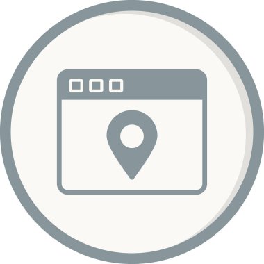 Kişisel ve ticari kullanım için konum illüstrasyon simgesi