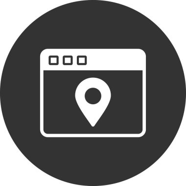 Kişisel ve ticari kullanım için konum illüstrasyon simgesi