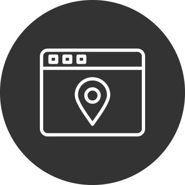 Kişisel ve ticari kullanım için konum illüstrasyon simgesi