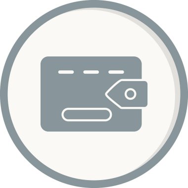 cüzdan düz simgesi, vektör illüstrasyonu