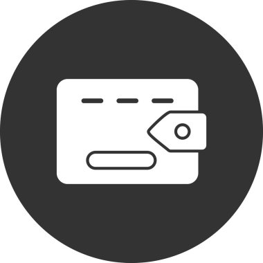 cüzdan düz simgesi, vektör illüstrasyonu