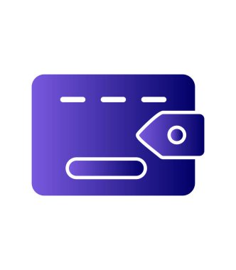 cüzdan düz simgesi, vektör illüstrasyonu