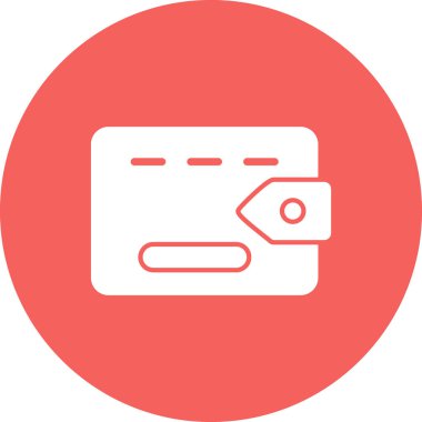 cüzdan düz simgesi, vektör illüstrasyonu