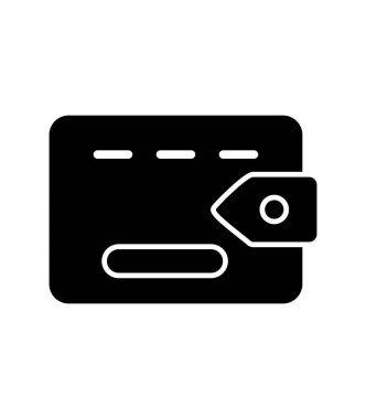 cüzdan düz simgesi, vektör illüstrasyonu