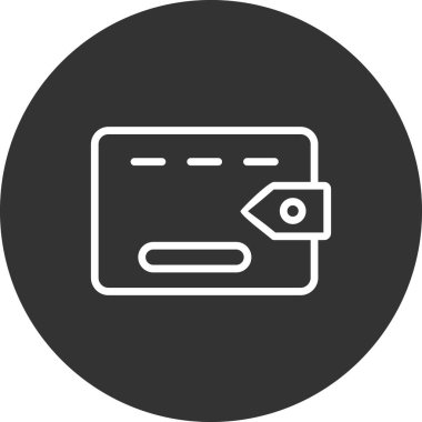 cüzdan düz simgesi, vektör illüstrasyonu