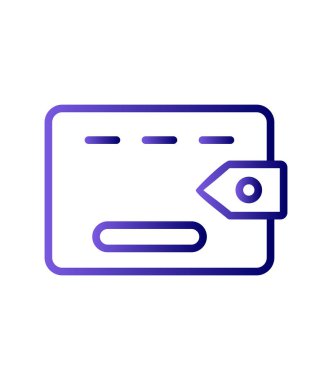 cüzdan düz simgesi, vektör illüstrasyonu