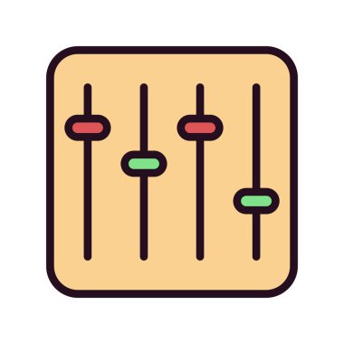 Ayarlama simgesi, vektör illüstrasyonu