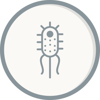 Bakteri basit simgesi, vektör illüstrasyonu