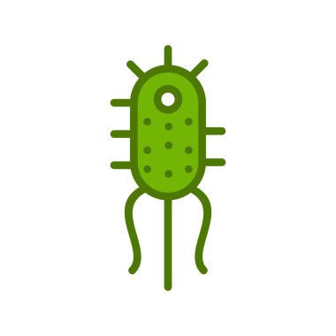 Bakteri basit simgesi, vektör illüstrasyonu