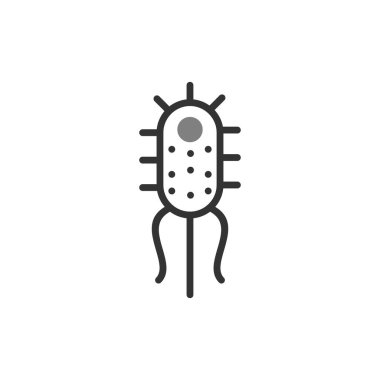 Bacteria simple icon, vector illustration