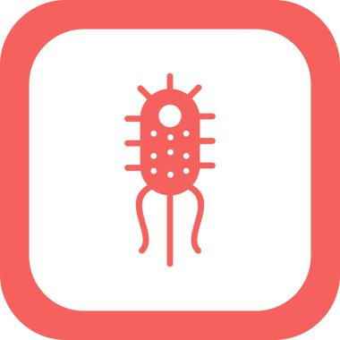 Bakteri basit simgesi, vektör illüstrasyonu