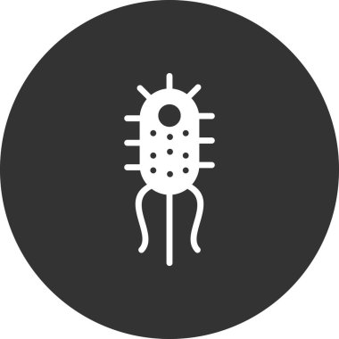 Bakteri basit simgesi, vektör illüstrasyonu