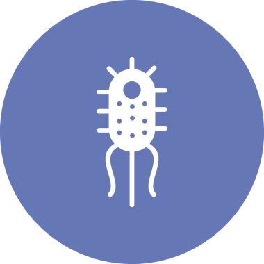 Bakteri basit simgesi, vektör illüstrasyonu