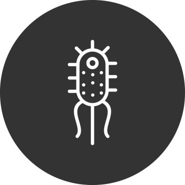 Bakteri basit simgesi, vektör illüstrasyonu