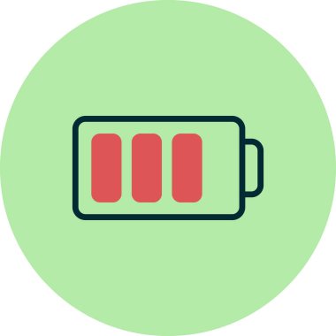 pil simgesi, vektör illüstrasyonu