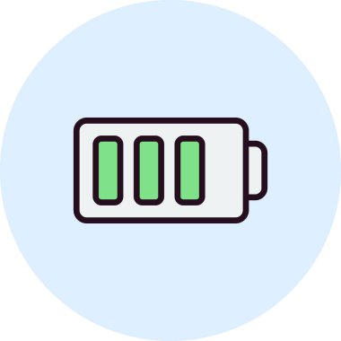 pil simgesi, vektör illüstrasyonu