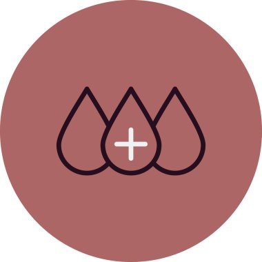 Kan basit simgesi, vektör illüstrasyonu