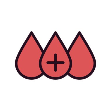 Kan basit simgesi, vektör illüstrasyonu