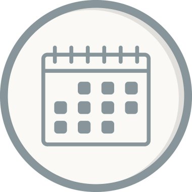 Takvim simgesi, vektör illüstrasyon tasarımı