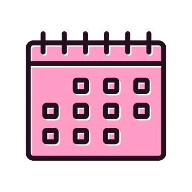 Takvim simgesi, vektör illüstrasyon tasarımı