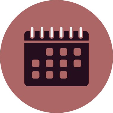 Takvim simgesi, vektör illüstrasyon tasarımı