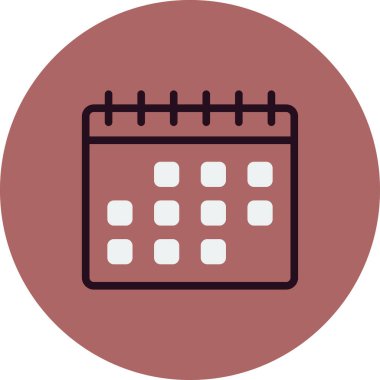 Takvim simgesi, vektör illüstrasyon tasarımı