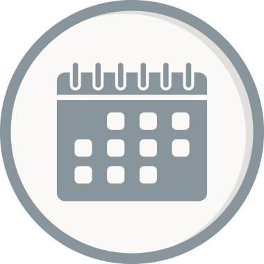 Takvim simgesi, vektör illüstrasyon tasarımı