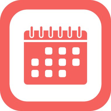 Takvim simgesi, vektör illüstrasyon tasarımı