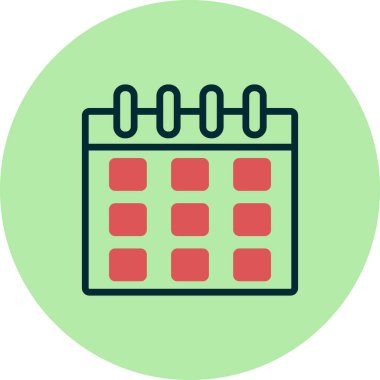 Takvim simgesi, vektör illüstrasyon tasarımı