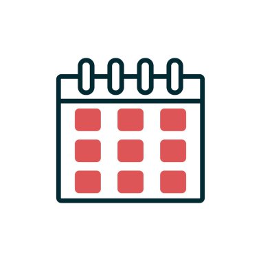 Takvim simgesi, vektör illüstrasyon tasarımı