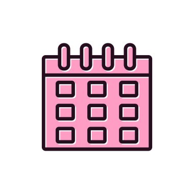 Takvim simgesi, vektör illüstrasyon tasarımı
